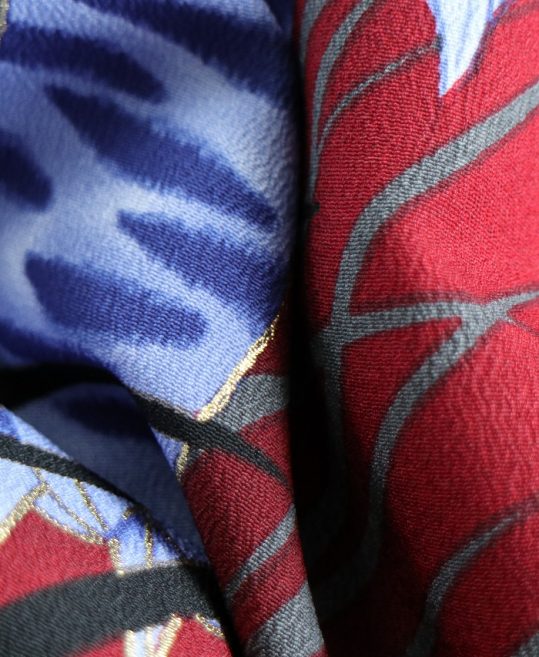 紋付袴レンタル・成人式・結婚式・卒業式|赤　紫の虎に黒の笹[身長177cm対応]No.319